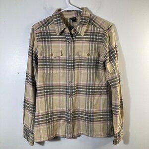 Womens Patagonia Fjord Plaid Flannel Button Shirt Organic Cotton Big SkyPlaid‎ 4